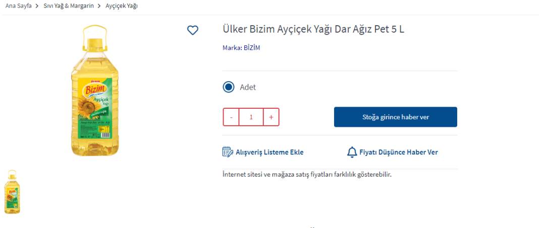 Bizim Toptan Market’in indirimlerine kimse hayır diyemeyecek! 5 litrelik ayçiçek yağı ve 9 kilogramlık deterjanlar indirimde! 3